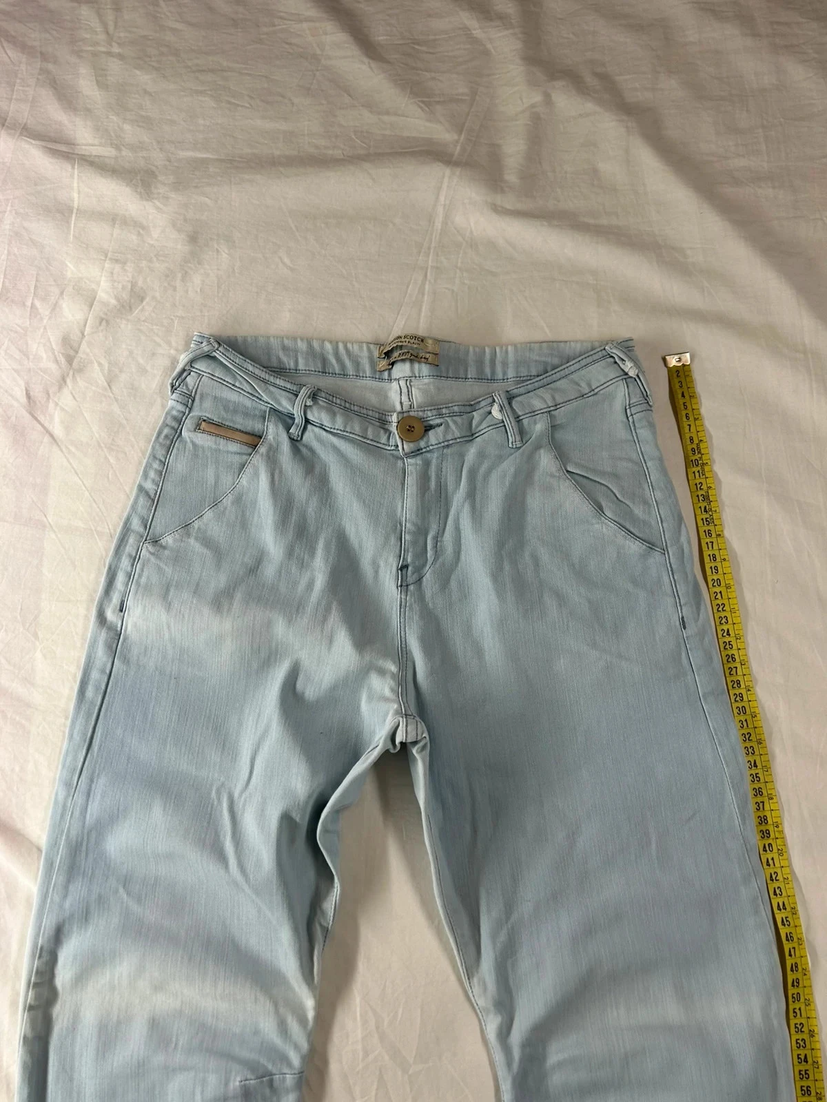 Jeans skinny azuis claros turquesa maison scotch amsterdams blauw w30 l32 – photo 2